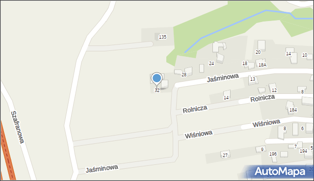 Pietrzykowice, Jaśminowa, 32, mapa Pietrzykowice