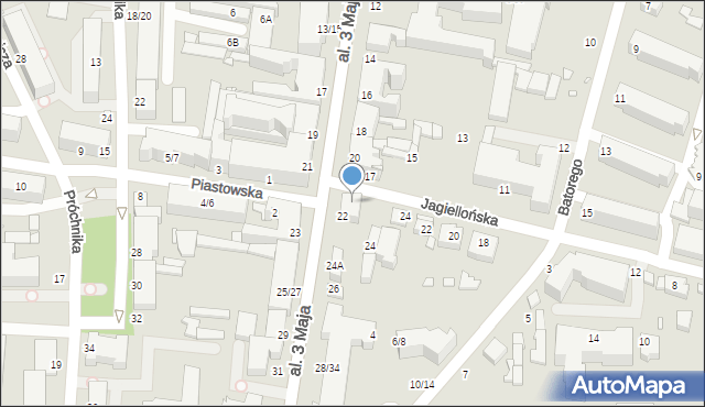 Piotrków Trybunalski, Jagiellońska, 26, mapa Piotrków Trybunalski