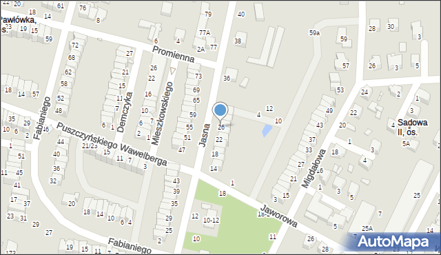 Piotrków Trybunalski, Jasna, 26, mapa Piotrków Trybunalski