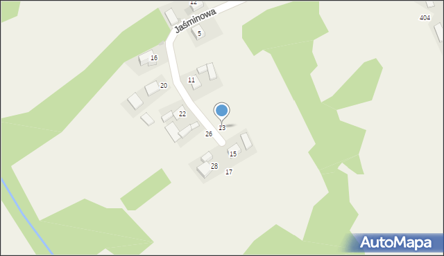 Piotrowice, Jaśminowa, 13, mapa Piotrowice