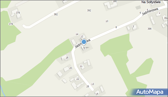 Piotrowice, Jaśminowa, 5, mapa Piotrowice