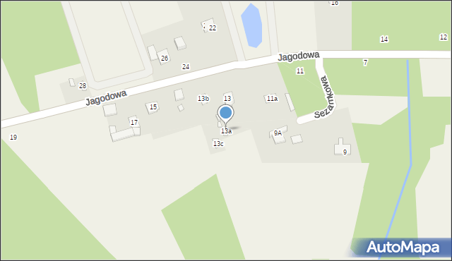 Piskórka, Jagodowa, 13a, mapa Piskórka