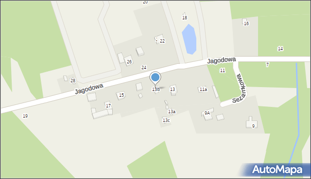 Piskórka, Jagodowa, 13b, mapa Piskórka