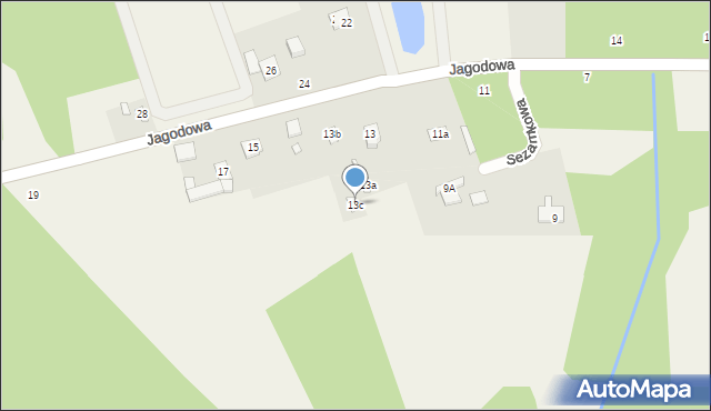 Piskórka, Jagodowa, 13c, mapa Piskórka