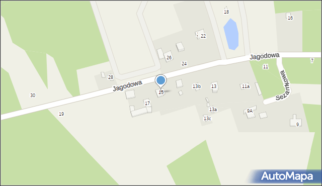 Piskórka, Jagodowa, 15, mapa Piskórka