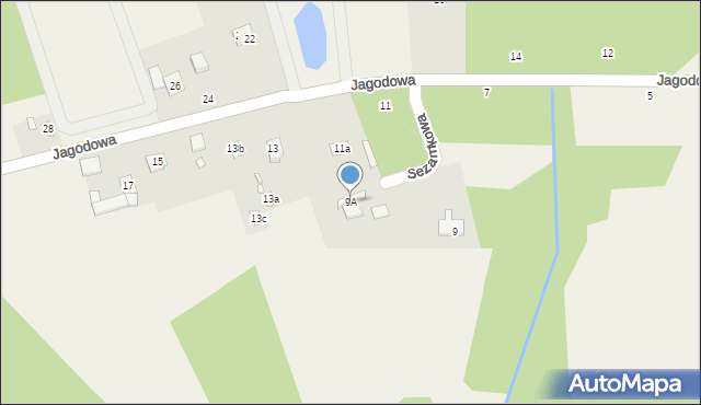 Piskórka, Jagodowa, 9A, mapa Piskórka