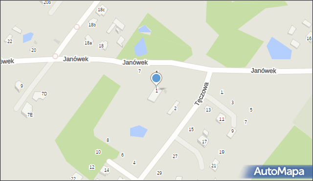 Płock, Janówek, 1, mapa Płock