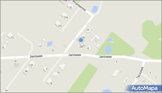 Płock, Janówek, 18a, mapa Płock