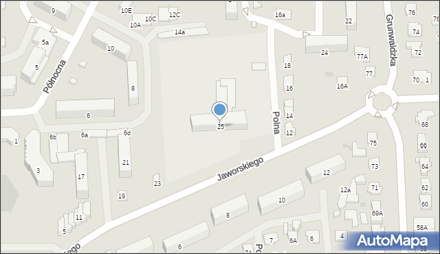Płońsk, Jaworskiego Romualda, ks., 25, mapa Płońsk