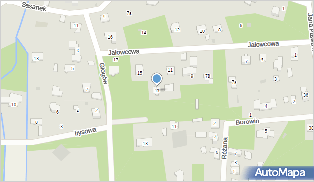 Podkowa Leśna, Jałowcowa, 13, mapa Podkowa Leśna