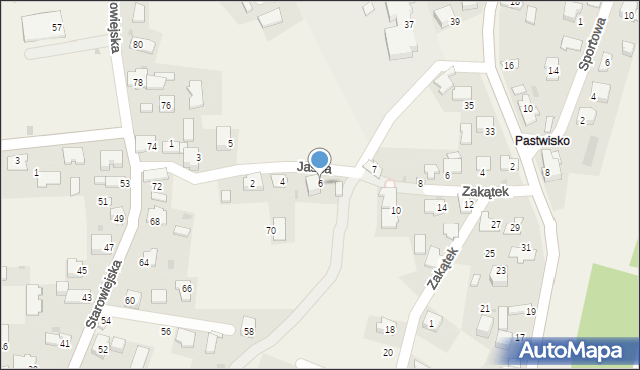 Podolsze, Jasna, 6, mapa Podolsze