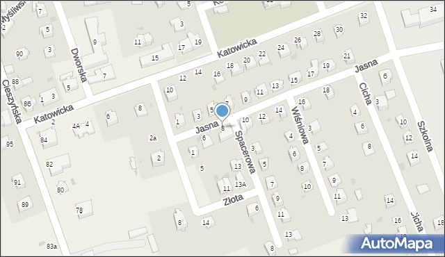 Pogwizdów, Jasna, 8, mapa Pogwizdów