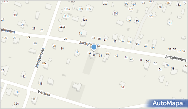 Pokrówka, Jarzębinowa, 36, mapa Pokrówka