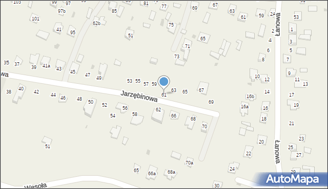 Pokrówka, Jarzębinowa, 61, mapa Pokrówka