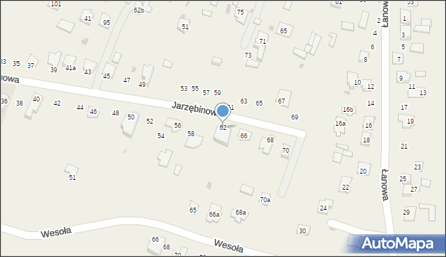 Pokrówka, Jarzębinowa, 62, mapa Pokrówka