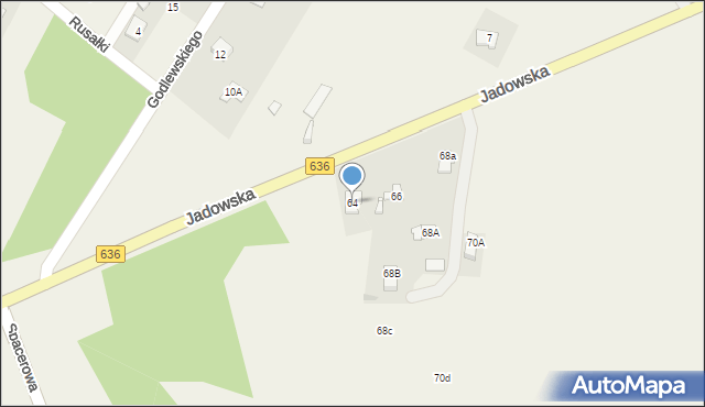 Postoliska, Jadowska, 64, mapa Postoliska