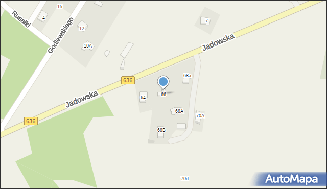 Postoliska, Jadowska, 66, mapa Postoliska