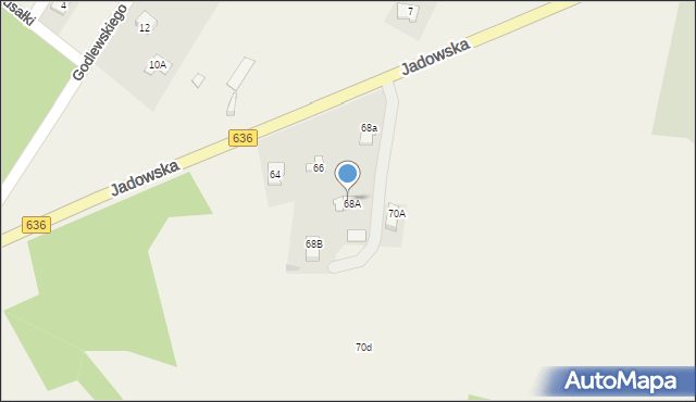 Postoliska, Jadowska, 68, mapa Postoliska