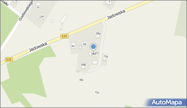 Postoliska, Jadowska, 68A, mapa Postoliska