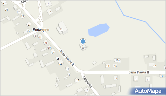 Poświętne, Jana Pawła II, 20, mapa Poświętne