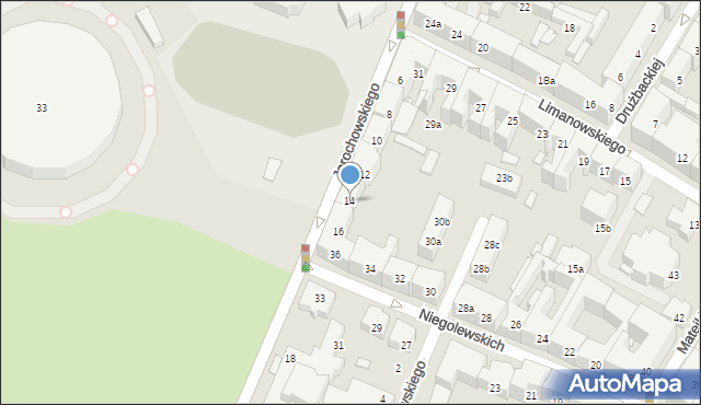 Poznań, Jarochowskiego Kazimierza, 14, mapa Poznania