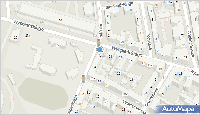 Poznań, Jarochowskiego Kazimierza, 2, mapa Poznania