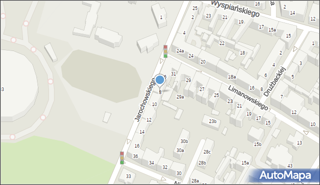 Poznań, Jarochowskiego Kazimierza, 8, mapa Poznania