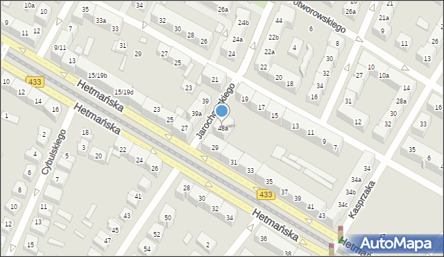 Poznań, Jarochowskiego Kazimierza, 48a, mapa Poznania