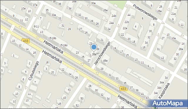 Poznań, Jarochowskiego Kazimierza, 39a, mapa Poznania