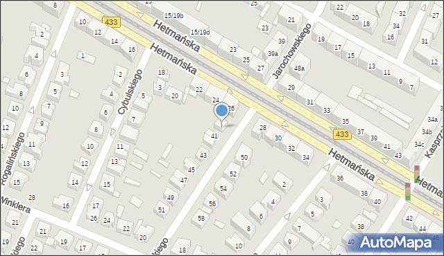 Poznań, Jarochowskiego Kazimierza, 41b, mapa Poznania
