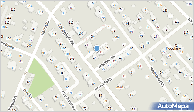 Poznań, Jastarnicka, 15, mapa Poznania