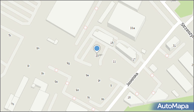 Poznań, Jasielska, 13, mapa Poznania