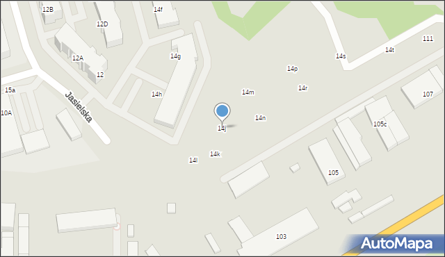 Poznań, Jasielska, 14j, mapa Poznania