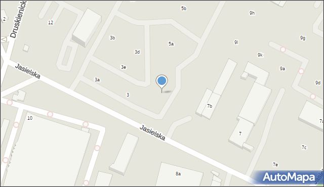 Poznań, Jasielska, 5, mapa Poznania