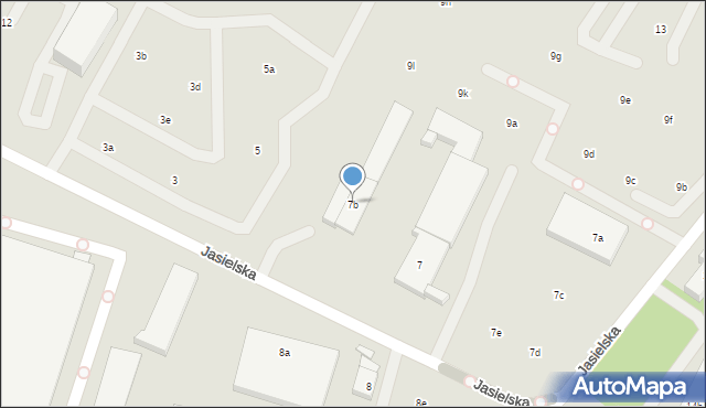 Poznań, Jasielska, 7b, mapa Poznania