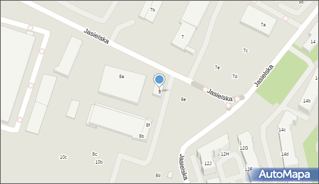 Poznań, Jasielska, 8, mapa Poznania