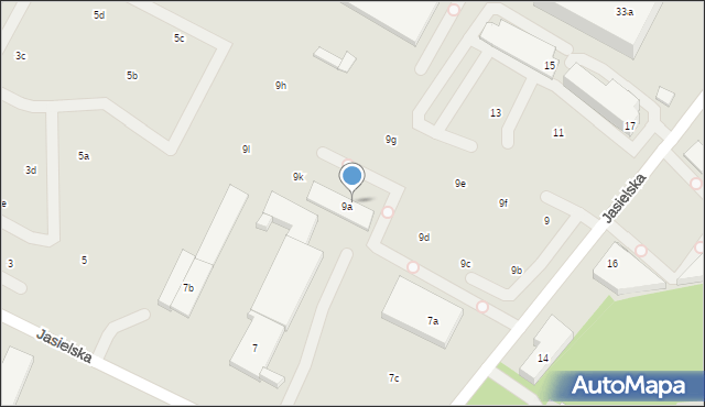 Poznań, Jasielska, 9j, mapa Poznania