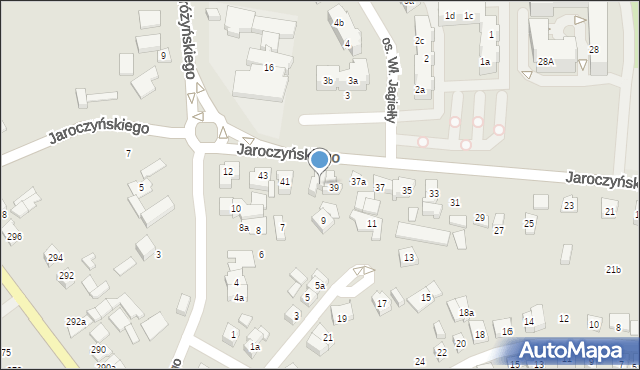 Poznań, Jaroczyńskiego Mariana, 39a, mapa Poznania