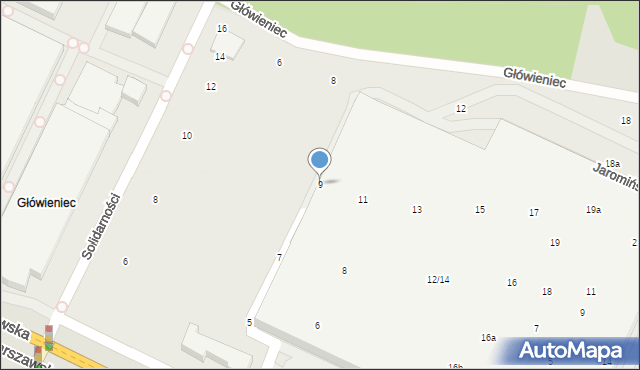 Poznań, Jaromińska, 9, mapa Poznania