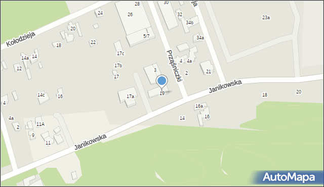 Poznań, Janikowska, 19, mapa Poznania