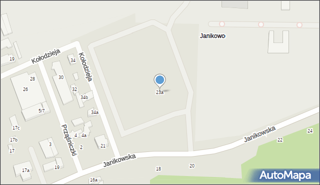 Poznań, Janikowska, 23a, mapa Poznania