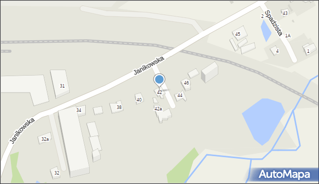 Poznań, Janikowska, 42, mapa Poznania