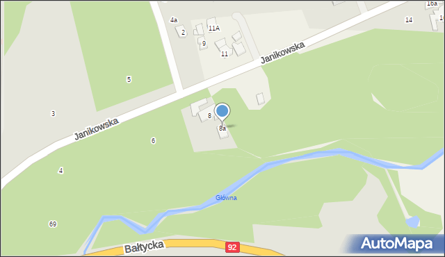 Poznań, Janikowska, 8a, mapa Poznania