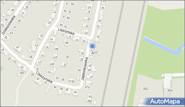 Poznań, Jabłonkowska, 39, mapa Poznania