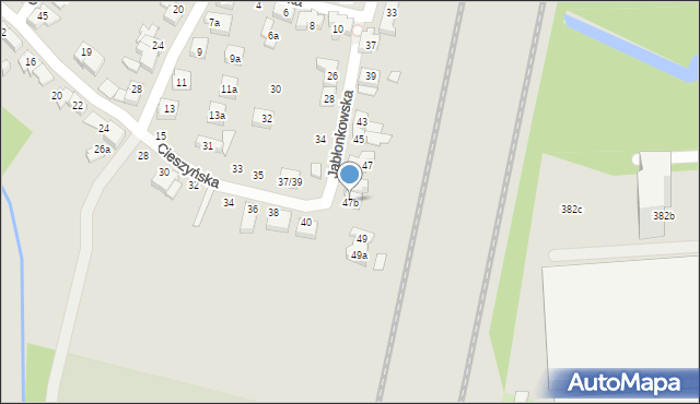 Poznań, Jabłonkowska, 47b, mapa Poznania