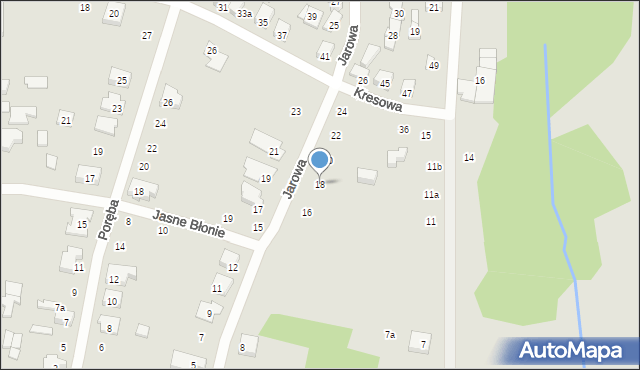 Poznań, Jarowa, 18, mapa Poznania