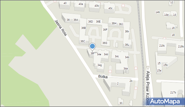 Poznań, Jasna Rola, 34f, mapa Poznania