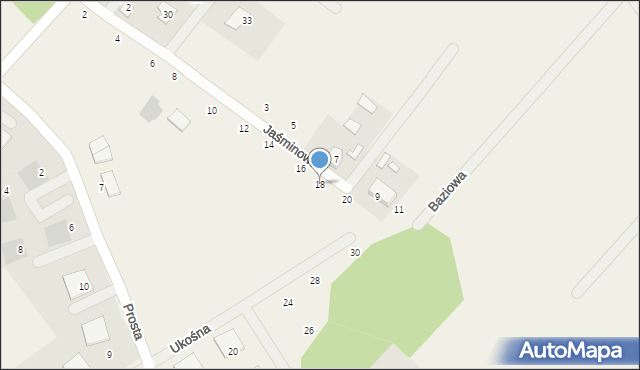 Prądocin, Jaśminowa, 18, mapa Prądocin
