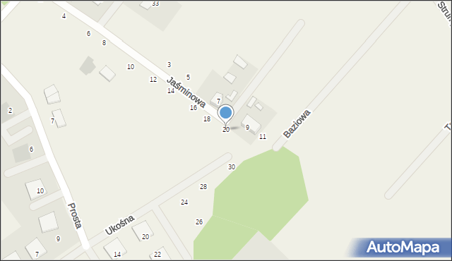 Prądocin, Jaśminowa, 20, mapa Prądocin