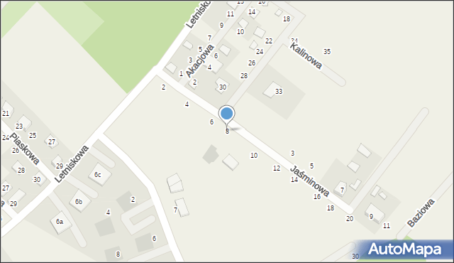 Prądocin, Jaśminowa, 8, mapa Prądocin